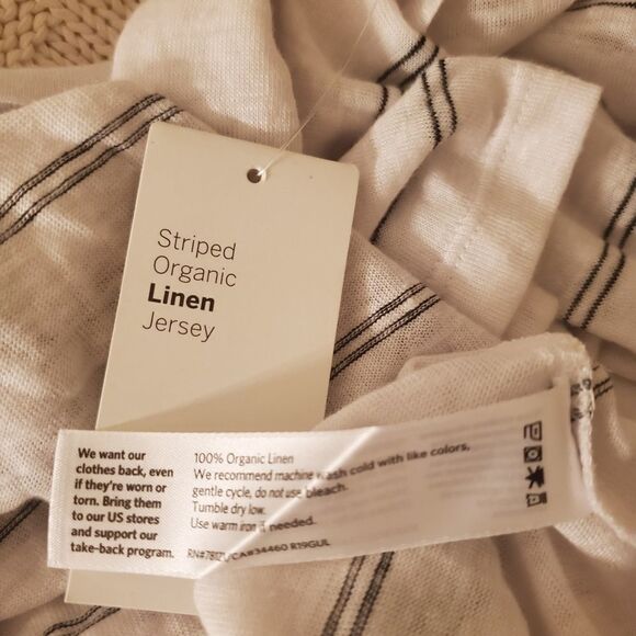 Eileen Fisher Striped Organic Linen Tunic - Picture 10 of 10